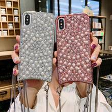 Shining Sequins Glitter Phone Case For iPhone 7 6 6S 8 Plus 11 X XR XS Max Crystal Bling Silicone Cover For iPhone 7 8 Powder 2024 - buy cheap