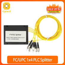 FC/ UPC 1x4 PLC Fiber optical splitter single mode with FC/UPC connector FTTH SC 1x4 PLC ABS optic splitter box Free Shipping 2024 - buy cheap