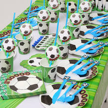 Football Soccer theme Party Tableware Plates Napkins flag Birthday Kids favors Cartoon Cups Baby Shower Party Supplies Decor 2024 - buy cheap