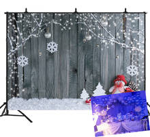 BEIPOTO-telón de fondo de Navidad para niños, fondo fotográfico con suelo de nieve, pared de madera, fotomatón, estudio, B-269 2024 - compra barato