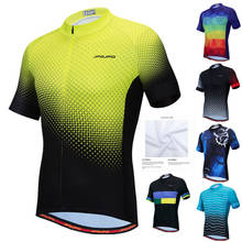 Weimostar-camiseta para ciclismo, amarela, homens, roupa para mountain bike, maiô, anti-uv, uniforme, roupa de ciclismo, equipe 2024 - compre barato