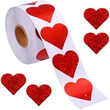 500pcs Heart Red Stickers seal labels Labels stickers scrapbooking for Package and wedding decoration stationery sticker 2024 - buy cheap
