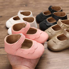 Zapatos para bebé recién nacido, Princesa, antideslizantes, con encaje y flores, color sólido, primeros Walkers0-18M, 2020 2024 - compra barato