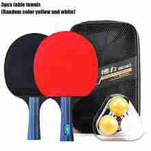 Profissional conjunto de raquete de tênis mesa estudante pong conjunto com equipamentos de remo esportes clapper pong 3 bolas raquete 2024 - compre barato