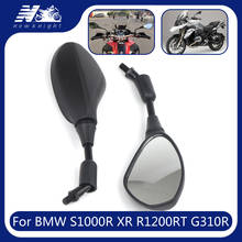 For BMW S1000R XR R1200RT R NINE T R9T G310R GS 1 pair black Motorcycle 10mm Clockwise Universal Left&Right Rearview Mirrors 2024 - buy cheap