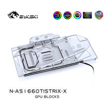 Bykski Block use for ASUS ROG-STRIX-GeForce GTX1660TI / Full Cover Copper Water Block / Graphics Card Radiator /A-RGB / RGB 2024 - buy cheap