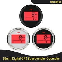 Универсальные 52 мм цифровые спидометры GPS-одометры 0-999 скоростной милометр с GPS антенной 9-32 В с красной подсветкой показывает SOG ODO 2024 - купить недорого