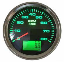 1pc New Type 0-8000RPM Tachometer Gauges Modification 85mm LCD Revolution Meters 9-32v Rev Counters with Hourmeter for Auto Boat 2024 - buy cheap