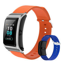 Correa de reloj de 18mm para Huawei Talkband B5, repuesto de silicona, correas de reloj deportivo, pulsera de goma para Garmin vivoactive 4S 2024 - compra barato