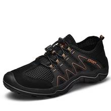 Taobo verão upstream sapatos masculinos respirável oco ao ar livre sapatos casuais malha terrking esportes tênis antiderrapante caminhadas 2024 - compre barato