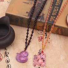 10PCsnew Natural Black Obsidian Pendant Beads Fine Carving Fox Pendants Necklace Lucky Brave Amulet For Women Men Pendant 2024 - buy cheap