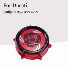 Прозрачная крышка сцепления и держатель пружины для Ducati Panigale 959 1199 1299 Racing доступны в золотом, красном и черном цветах 2024 - купить недорого