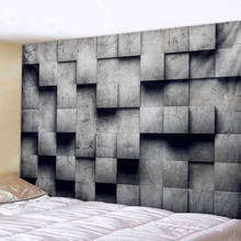 Tapiz de cubo geométrico 3D, tapiz psicodélico para colgar en la pared, Mandala bohemio, Hippie, para dormitorio 2024 - compra barato
