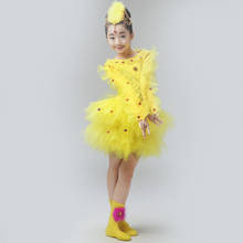 Children's Latin dance jazz dance costume girl latin practice skirt dance stage performance costume 2024 - buy cheap