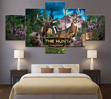 Home Decor Printed Modern Canvas Living Room HD Pictures 5 Panel Canvas animal Jungle Landscape Modular Painting Wall Poster 2024 - buy cheap