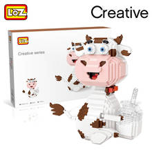 LOZ Mini Blocks Cute Cow Model Cartoon Building Bricks Kids Gifts Toys for Children Girls Birthday Present New Year 9052 2024 - buy cheap
