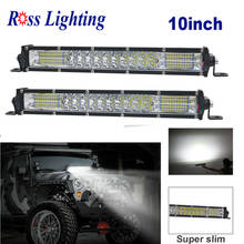 2pcs Straight Slim LED Light Bar 10inch Dual Row Spot Flood Combo Beam LED Bar Driving Lights for Truck Offroad 4x4 SUV ATV 2024 - buy cheap