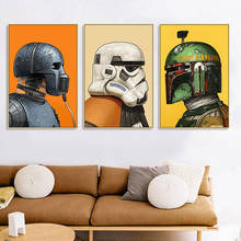 Star Wars Movie Canvas Art Paintings Poster and Print Black Warrior White Soldier Wall Art Picture Living Room Home Decoration 2024 - buy cheap