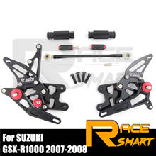 GSX-R 1000 2007-2008 Motorcycle CNC Adjustable Rearset Footrests Foot Rest Pegs Pedal For SUZUKI GSX-R1000 GSXR1000 GSXR-1000 2024 - buy cheap
