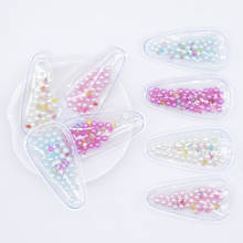 16Pcs PVC Filling Shake Pearl Diamond Appliques Snap Clip Covers Have Slit for DIY Headwear Hair BB Clips Decor Accessories P39 2024 - buy cheap