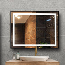 Светодиодное зеркало MERHOLE для ванной комнаты, туалета, гостиницы, спальни, подогрев, противотуманный, умный bluetooth-динамик, сенсорное зеркало для макияжа 2024 - купить недорого