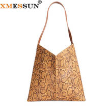 XMESSUN 2022 New Trendy Snake Pattern Handbags Women Fashion Shoulder Messenger Bag Ladies High Quality Brand Snake Tote K04 2024 - buy cheap