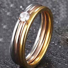 Único zircônia cúbica cristal noivado anéis anel de casamento jóias para mulher 2024 - compre barato