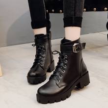 Women Boots Soft Leather Outdoor Shoes Motorcycle Street Outdoor Style Girls High Boots Fashion Women Thicken Warm Boots 2024 - buy cheap