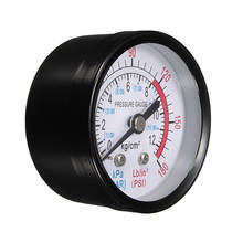 Manómetro de presión de aire de barra 13mm 1/4 BSP rosca 0-180 PSI 0-12 manómetro de doble escala para compresor de aire 2024 - compra barato