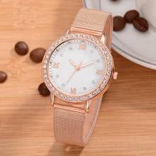 Fashion Rose Gold Women Watch Luxury Diamond Quartz Watch Rhinestone Stainless Steel Mesh Belt Ladies Wristwatch Female Clock 2024 - buy cheap