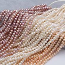 Natural freshwater pearl beads white pink purple oval DIY bracelet  loose bead charm For Jewelry Making women earring necklace 2024 - buy cheap