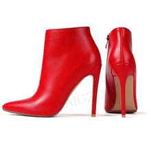 LAIGZEM FASHION Women Ankle Boots Heels Boots  Side Zip Stiletto High Heels Ladies Basic Shoes Woman Big Size 38 39 41 42 43 2024 - buy cheap