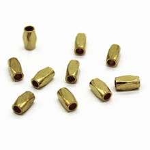 SEA MEW 100 PCS Metal Raw Brass Rectangle Spacer Bead 2*2*4mm 3*3*6mm Tube Beads For Jewelry Making 2024 - buy cheap