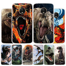 Dinossauros jurássicos quentes capa caso do telefone para motorola moto g8 g7 g6 g5 g9 e6 e5 mais jogar power + uma ação macro ue coque 2024 - compre barato