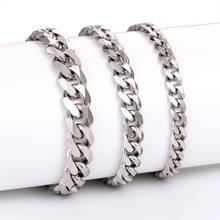 3mm 5mm 7mm 9mm Mens Women 316l Stainless Steel Chain Link Curb Cuban Bracelet Customize Size Jewelry 2024 - buy cheap