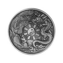 Medalha comemorativa de dragão e phoenix, moeda comemorativa chengxiang, dragão e phoenix, emblema de coleção para presentes fpi 2024 - compre barato