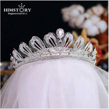 Hairstory aaa coroa de strass para a rainha real tiaras coroas princesa diadem headband casamento jóias de cabelo 2024 - compre barato
