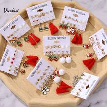Vienkim Christmas Earrings For Women Christmas Deer Christmas Tree Stud Earings Set Jewelry Year Gifts Geometric Earring  2020 2024 - buy cheap
