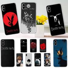 Capa de celular anime death note, capa para iphone 11 12 pro xs max 8 7 6 6s plus x 10se 2020 xr 2024 - compre barato