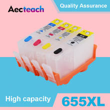 Aecteach 4 Color Empty Ink cartridge for HP  655 XL for HP Deskjet Ink Advantage 3525 4615 4625 5525 6520 6525 Printer 2024 - buy cheap
