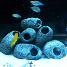 Decorative Marbles 1pc Aquarium Cichlid Stone Ceramic Rock Cave Aquarium Fish Tank Pond Shrimp Breeding Ornament Decor Accessory 2024 - buy cheap