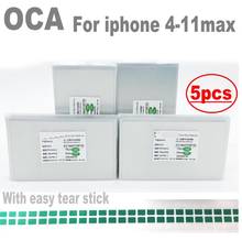 5 шт. OCA пленка сломанный сенсорный ЖК-экран для iPhone 11 pro XS X XR MAX 4 4s 5 5s 5c 6 6s 7 8 plus ЖК-дигитайзер ОСА ламинатор 2024 - купить недорого