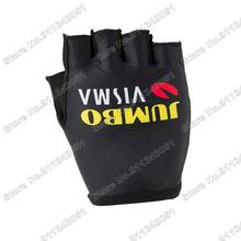 JUMBO VISMA-guantes de Ciclismo de medio dedo, Guante de Gel negro para bicicleta de montaña y carretera, un par, 2021 2024 - compra barato