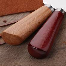Herramienta de artesanía de cuero, cuchillo de corte de cuero de acero inoxidable con mango de madera, bricolaje, C63B 2024 - compra barato