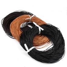 5Meter/Lot 1/1.5/2/3mm Cow Leather Round Thread Cord Coil Wire DIY Bracelet Necklace Findings Rope String For Jewelry Making 2024 - buy cheap