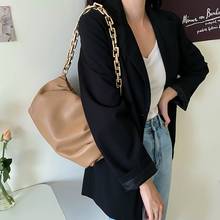 Solid Color Clutch Cloud Bag Thick Gold Chain Shoulder Bags For Women Designer Purses Handbags Soft Leather Crossbody Hobos Bag 2024 - buy cheap