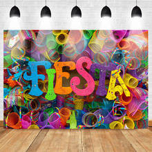 Fiesta Backdrop for Photography Birthday Theme Photo Background Party Banner Decoration Customized Backdrops for Photo Shoot 2024 - buy cheap
