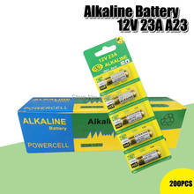 Bateria alcalina 23a, 23ae, a23, e23a, v23ga, para controle remoto, campainha, 23ga, a23s, el12, 3lr50, mn21, gp23a, gp23ae, lrv08, 200 peças 2024 - compre barato