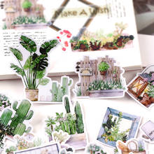 Pegatinas decorativas de planta verde para álbum de recortes, calcomanías creativas y bonitas, DIY, álbumes de fotos artesanales, 28 Uds. 2024 - compra barato