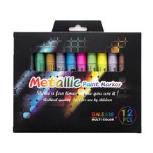 S535-12 Color Metal Flash Pen Water-based Marker Art Drawing Material Graffiti Pen Color Marker Pen Watercolor Marker Pen 2024 - buy cheap
